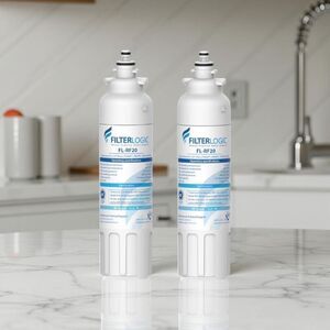 2 Filterlogic ADQ73613401 Refrigerator Water Filter, Replacement for LG® Sealed